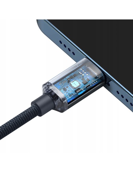 Baseus Crystal Shine Kabel USB-C Do Lightning 2m Czarny