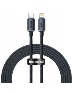 Baseus Crystal Shine Kabel USB-C Do Lightning 2m Czarny