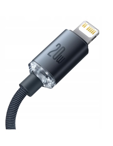 Baseus Crystal Shine Kabel USB-C Do Lightning 2m Czarny