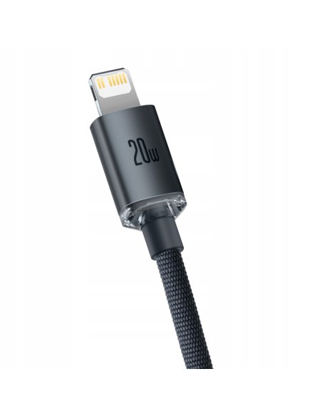 Baseus Crystal Shine Kabel USB-C Do Lightning 2m Czarny