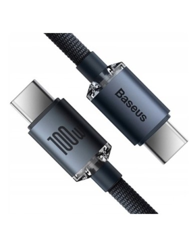 Baseus Crystal Shine Kabel USB-C Do USB-C 2m Czarny