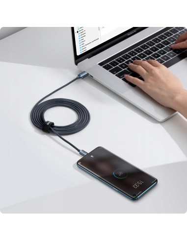Baseus Crystal Shine Kabel USB-C Do USB-C 2m Czarny
