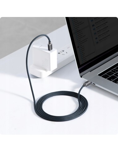 Baseus Crystal Shine Kabel USB-C Do USB-C 2m Czarny