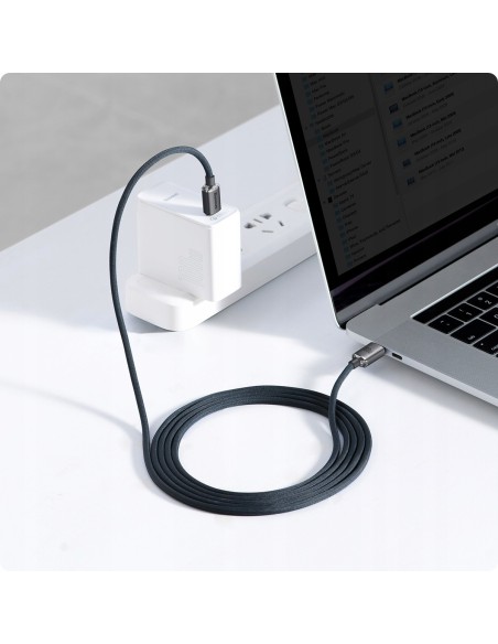 Baseus Crystal Shine Kabel USB-C Do USB-C 2m Czarny