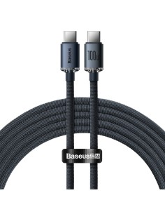Baseus Crystal Shine Kabel USB-C Do USB-C 2m Czarny