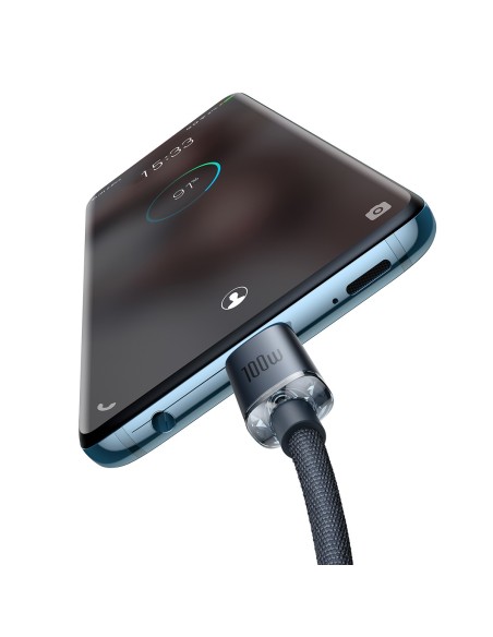 Baseus Crystal Shine Kabel USB-C Do USB-C 2m Czarny