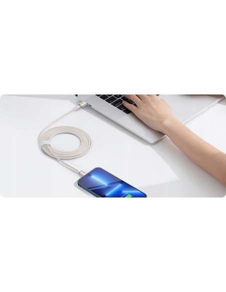 Baseus Crystal Shine Kabel USB-C Do Lightning 2m Różowy