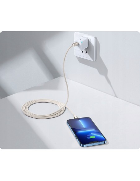 Baseus Crystal Shine Kabel USB-C Do Lightning 2m Różowy