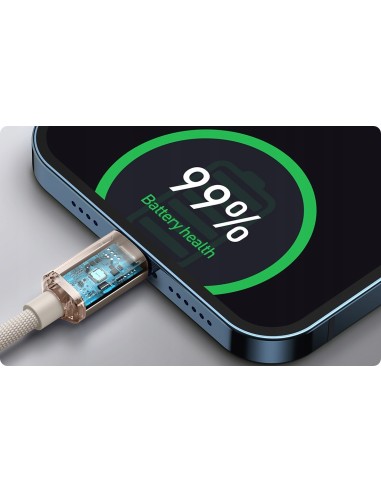 Baseus Crystal Shine Kabel USB-C Do Lightning 2m Różowy