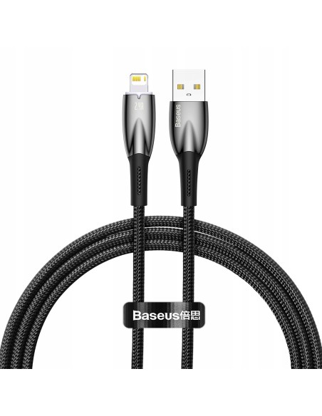 Baseus Glimmer Series Kabel USB Do Lightning 1m 2.4A Czarny