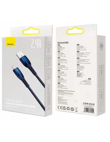 Baseus Glimmer Series | Kabel USB - Lightning do Apple iPhone iPad AirPods 1m 2.4A