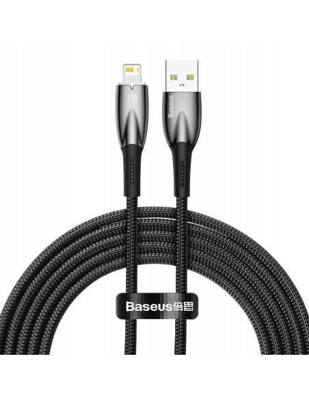 Baseus Glimmer Series Kabel USB Do Lightning 2m 2.4A Czarny