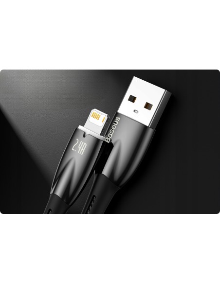 Baseus Glimmer Series Kabel USB Do Lightning 2m 2.4A Czarny