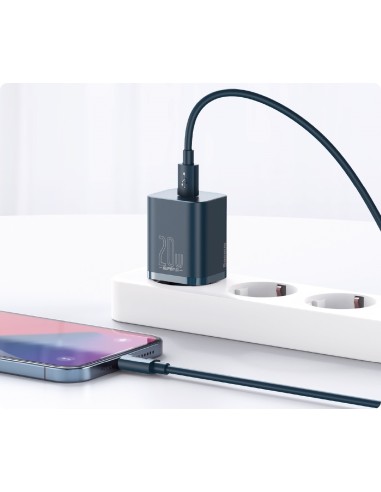 Baseus Super Si Ładowarka Sieciowa USB-C 20W Niebieski