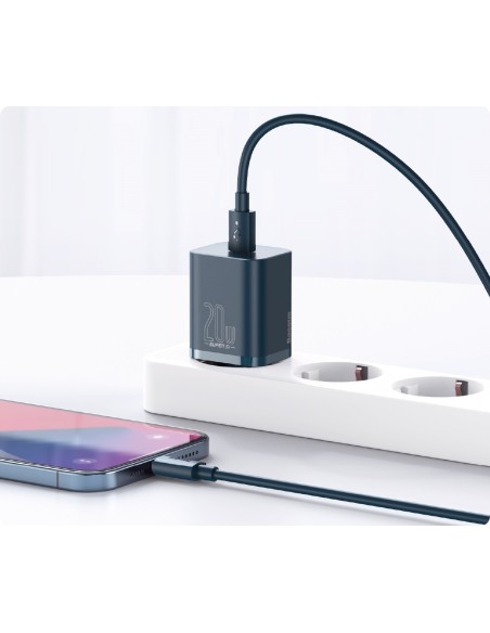 Baseus Super Si Ładowarka Sieciowa USB-C 20W Niebieski