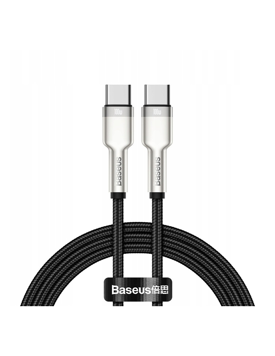 Baseus Cafule Series Kabel USB-C Do USB-C 100W Czarno-Srebrny