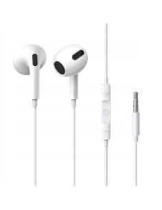 Baseus H17 Słuchawki Douszne Jack 3.5mm Z Mikrofonem Białe