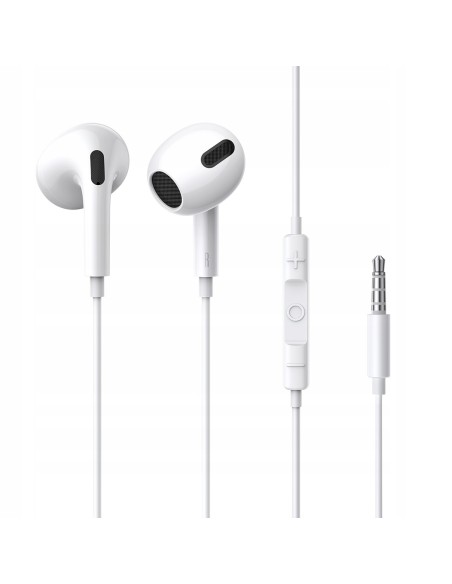 Baseus H17 Słuchawki Douszne Jack 3.5mm Z Mikrofonem Białe