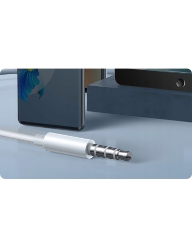Baseus H17 Słuchawki Douszne Jack 3.5mm Z Mikrofonem Białe