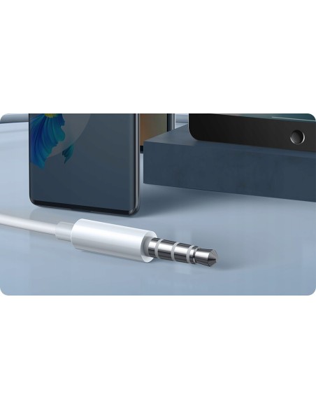 Baseus H17 Słuchawki Douszne Jack 3.5mm Z Mikrofonem Białe