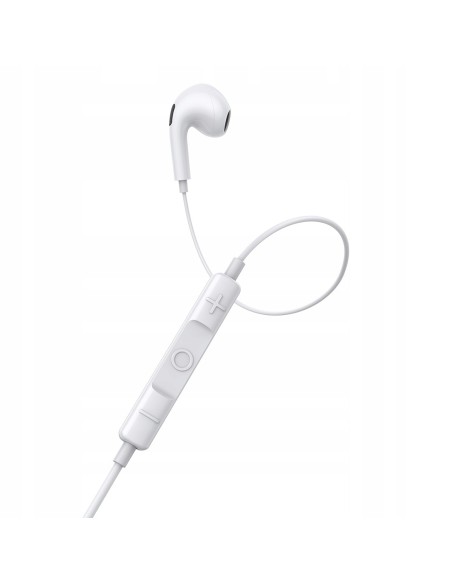 Baseus H17 Słuchawki Douszne Jack 3.5mm Z Mikrofonem Białe