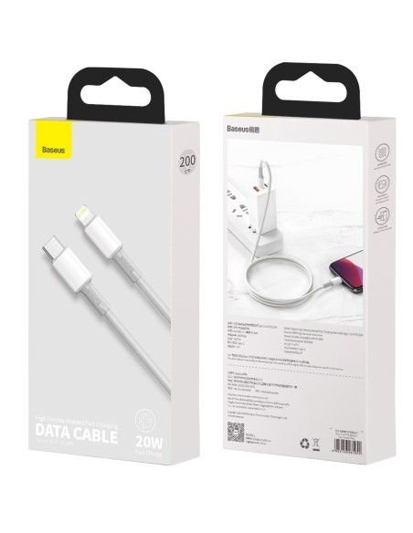 Baseus High Density Kabel USB-C Do Lightning 20W 2m Biały