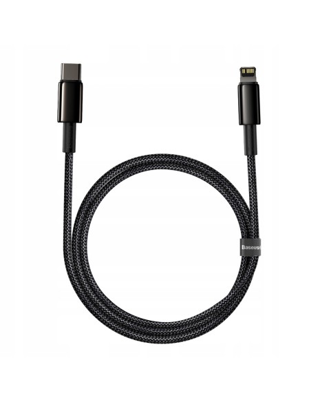 Baseus Tungsten Gold Kabel USB-C Do Lightning 20W 1m Czarny