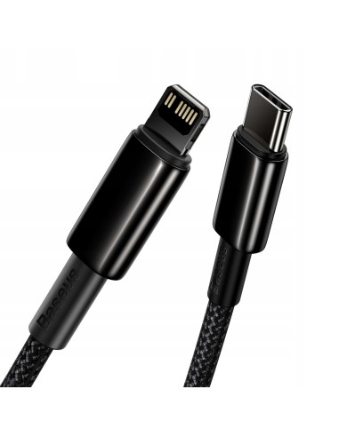 Baseus Tungsten Gold Kabel USB-C Do Lightning 20W 1m Czarny
