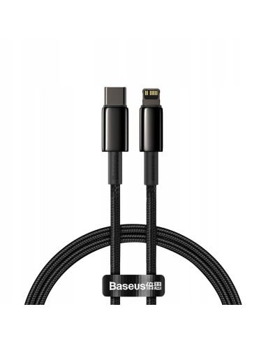 Baseus Tungsten Gold Kabel USB-C Do Lightning 20W 1m Czarny