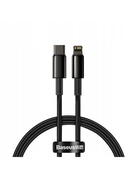 Baseus Tungsten Gold Kabel USB-C Do Lightning 20W 1m Czarny