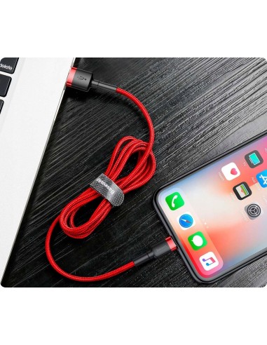 Baseus Cafule Kabel USB Do Lightning 3m Czerwono-Czarny