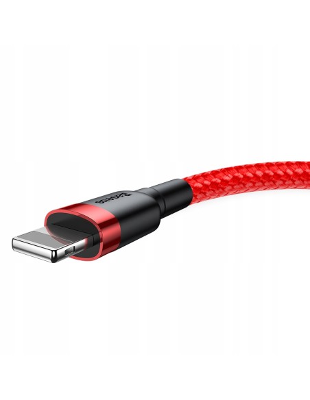 Baseus Cafule Kabel USB Do Lightning 3m Czerwono-Czarny
