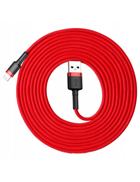 Baseus Cafule Kabel USB Do Lightning 3m Czerwono-Czarny