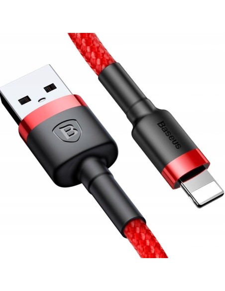 Baseus Cafule Kabel USB Do Lightning 3m Czerwono-Czarny
