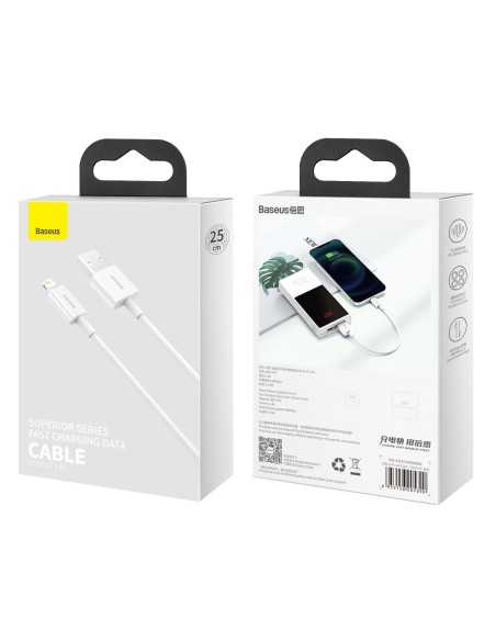 Baseus Superior Series Kabel USB Do Lightning 25cm Biały