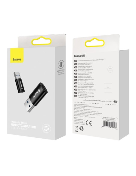 Baseus Ingenuity Series Adapter z USB-A do USB-C Czarny