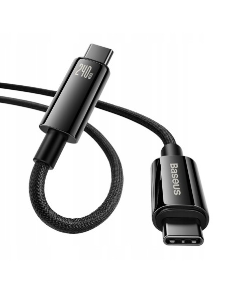 Baseus Tungsten Gold Kabel USB-C Do USB-C 240W 3m Czarny