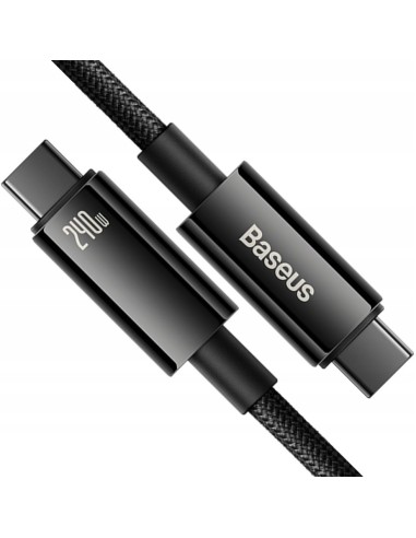 Baseus Tungsten Gold Kabel USB-C Do USB-C 240W 3m Czarny