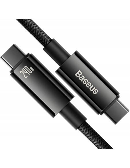 Baseus Tungsten Gold Kabel USB-C Do USB-C 240W 3m Czarny