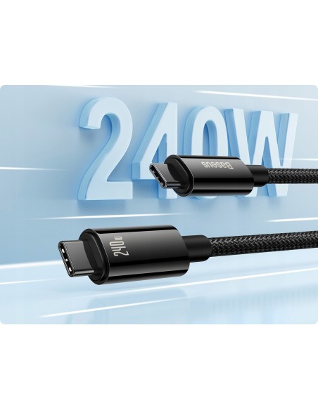 Baseus Tungsten Gold Kabel USB-C Do USB-C 240W 3m Czarny