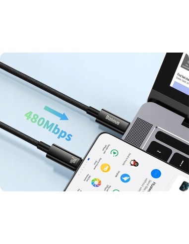 Baseus Tungsten Gold Kabel USB-C Do USB-C 240W 3m Czarny