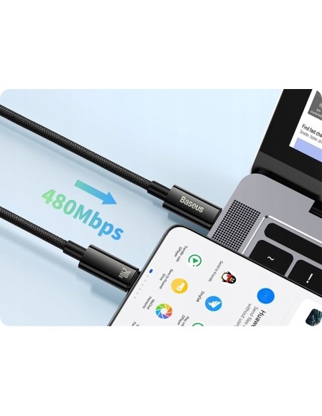 Baseus Tungsten Gold Kabel USB-C Do USB-C 240W 3m Czarny