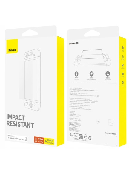 Baseus Crystal Series Szkło Hartowane Do Nintendo Switch OLED 2021 2szt.