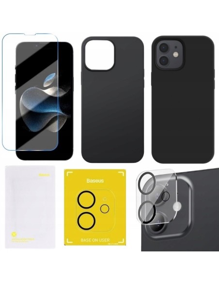 Baseus Etui Ze Szkłem Hartowanym Do Ekranu I Aparatu do iPhone 12