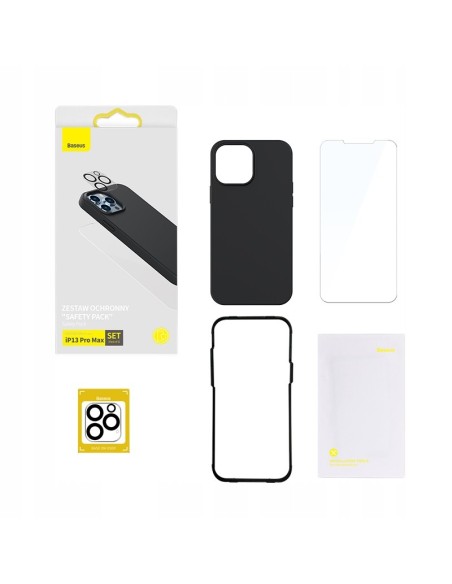 Baseus Etui Ze Szkłem Hartowanym Do Ekranu i Aparatu do iPhone 13 Pro Max