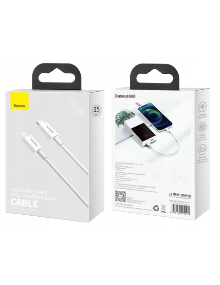 Baseus Superior Series Kabel USB-C Do Lightning 25cm Biały