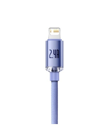 Baseus Crystal Shine Kabel USB Do Lightning 2m Fioletowy