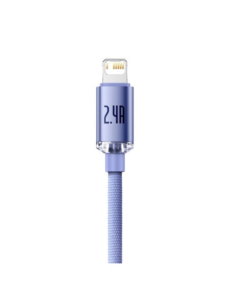 Baseus Crystal Shine Kabel USB Do Lightning 2m Fioletowy