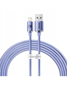 Baseus Crystal Shine Kabel USB Do Lightning 2m Fioletowy