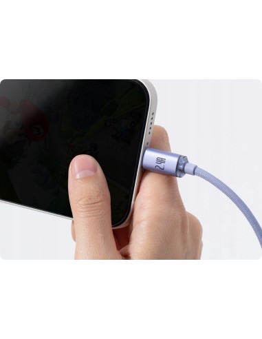 Baseus Crystal Shine Kabel USB Do Lightning 2m Fioletowy